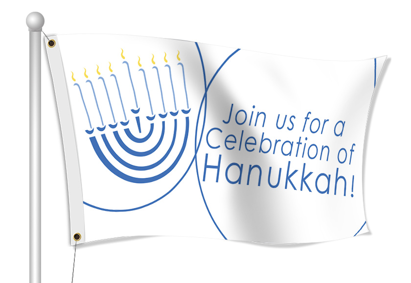 Hanukkah Flags - Custom Printed Fabric Flags | Banners.com